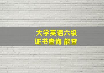 大学英语六级证书查询 能查